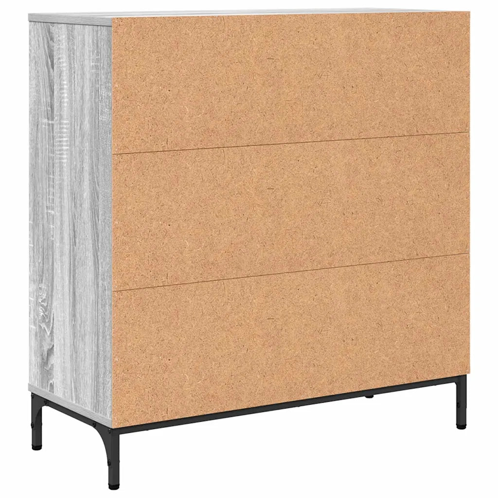 Credenza Grigio Sonoma 79,5 x 33 x 82 cm Legno multistrato