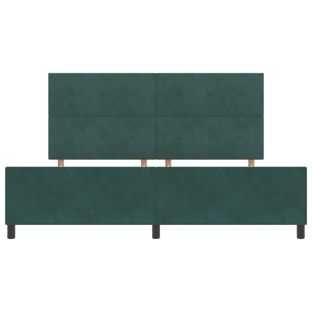 Letto Verde Scuro 200x200 cm Velluto