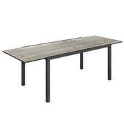 Tavolo da Giardino Allungabile 240x90x74 cm 6 - 8 Persone Struttura in acciaio Grigio