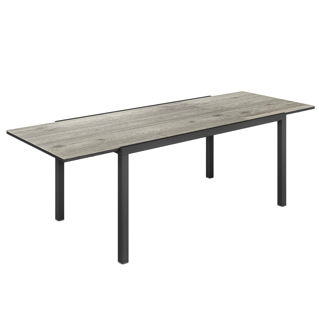 Tavolo da Giardino Allungabile 240x90x74 cm 6 - 8 Persone Struttura in acciaio Grigio