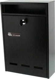 Postino Wismar 771 S A5 con chiusura a cerniera nera verniciata acciaio inox impermeabile resistente all'acqua