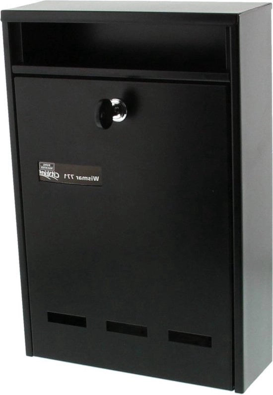 Postino Wismar 771 S A5 con chiusura a cerniera nera verniciata acciaio inox impermeabile resistente all'acqua