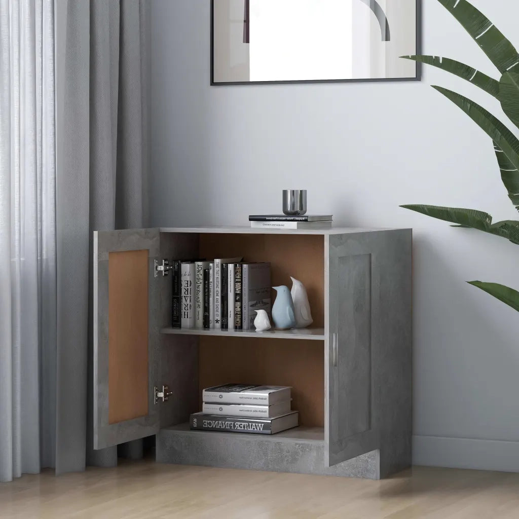 Libreria Grigio Cemento 82,5x30,5x80 cm in Legno Multistrato 802709