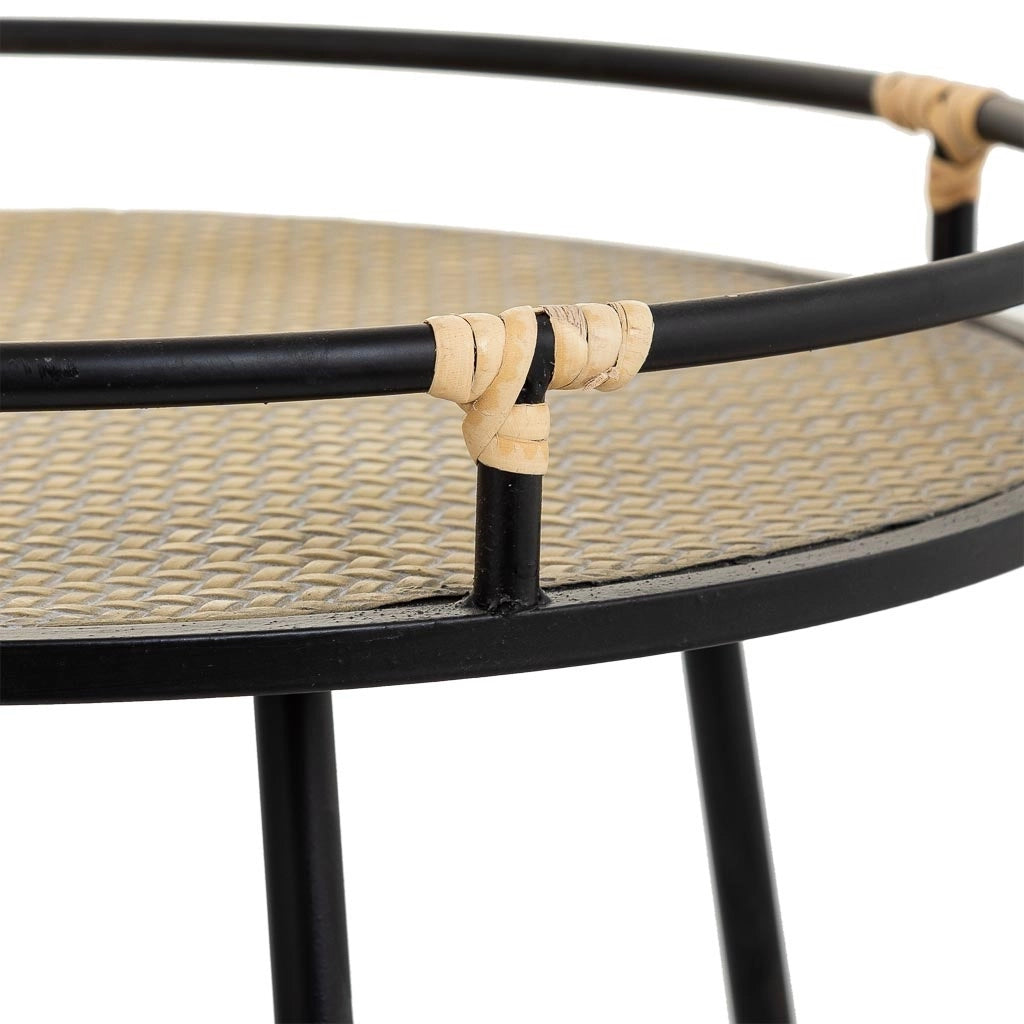 Tavolino in metallo nero 45x45x50h