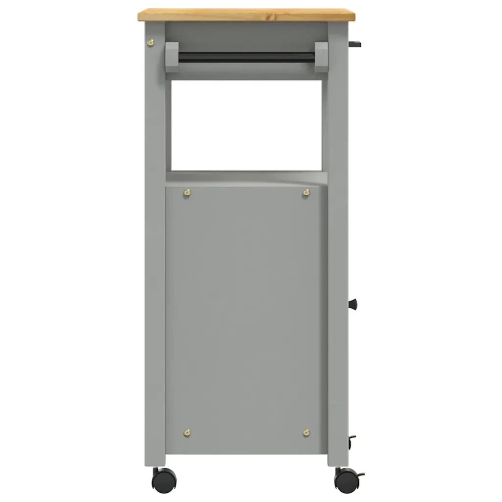 Carrello da Cucina MONZA 48x40x88,5 cm in Legno Massello di Pino 376089