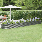 Vaso da Giardino Acciaio Verniciato Polvere 440x80x36 cm Grigio cod mxl 47886