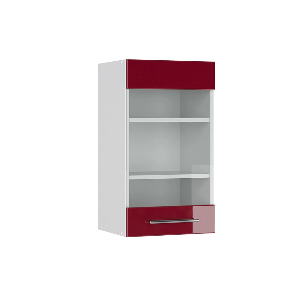 Vicco Mobile da cucina in vetro Rosso bordeaux lucido 40 cm