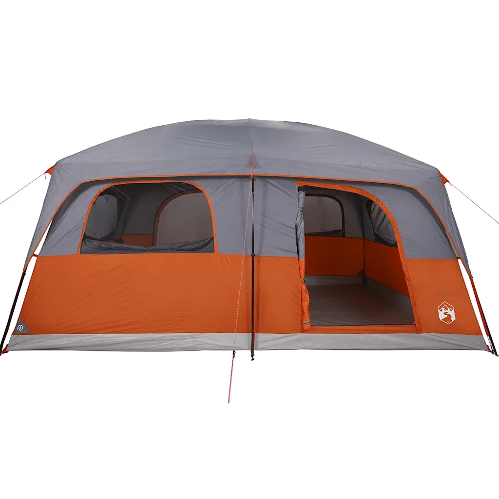 Tenda Familiare Cabina 8 Persone Grigia Arancione Impermeabile 94535