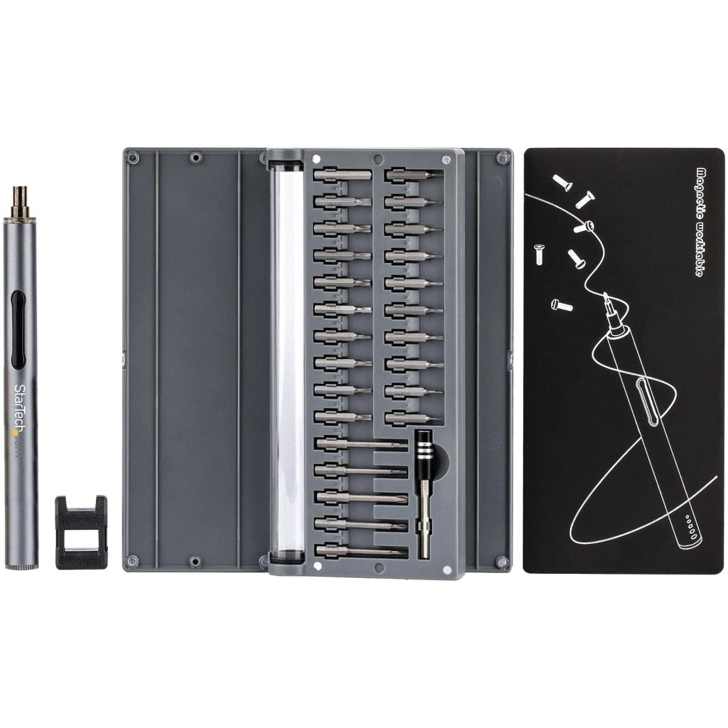 StarTech.com Set di cacciaviti elettrici di precisione 55 punte - Kit di cacciaviti a batteria portatile/mini per riparazioni di elettronica - magnetico - senza filo (CTK20PCEDRIVE)