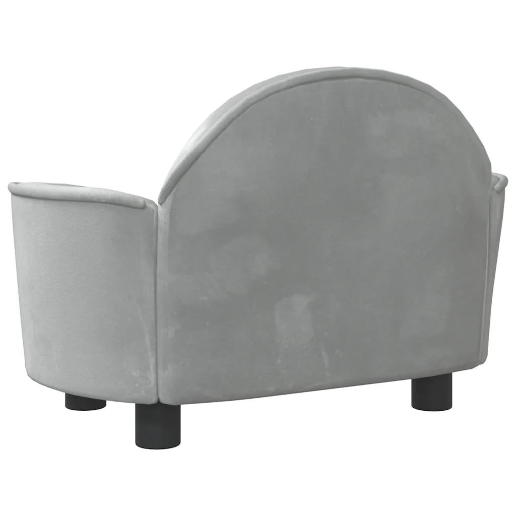 Lettino per Cani Grigio Chiaro 66x40x45 cm in Velluto CFW5326912