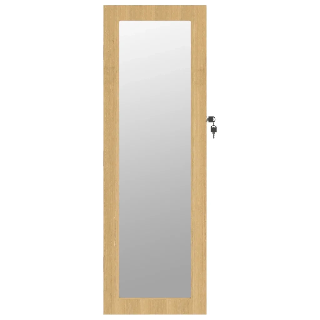 Armadio Portagioie con Specchio a Muro 30x8,5x90 cm 353213