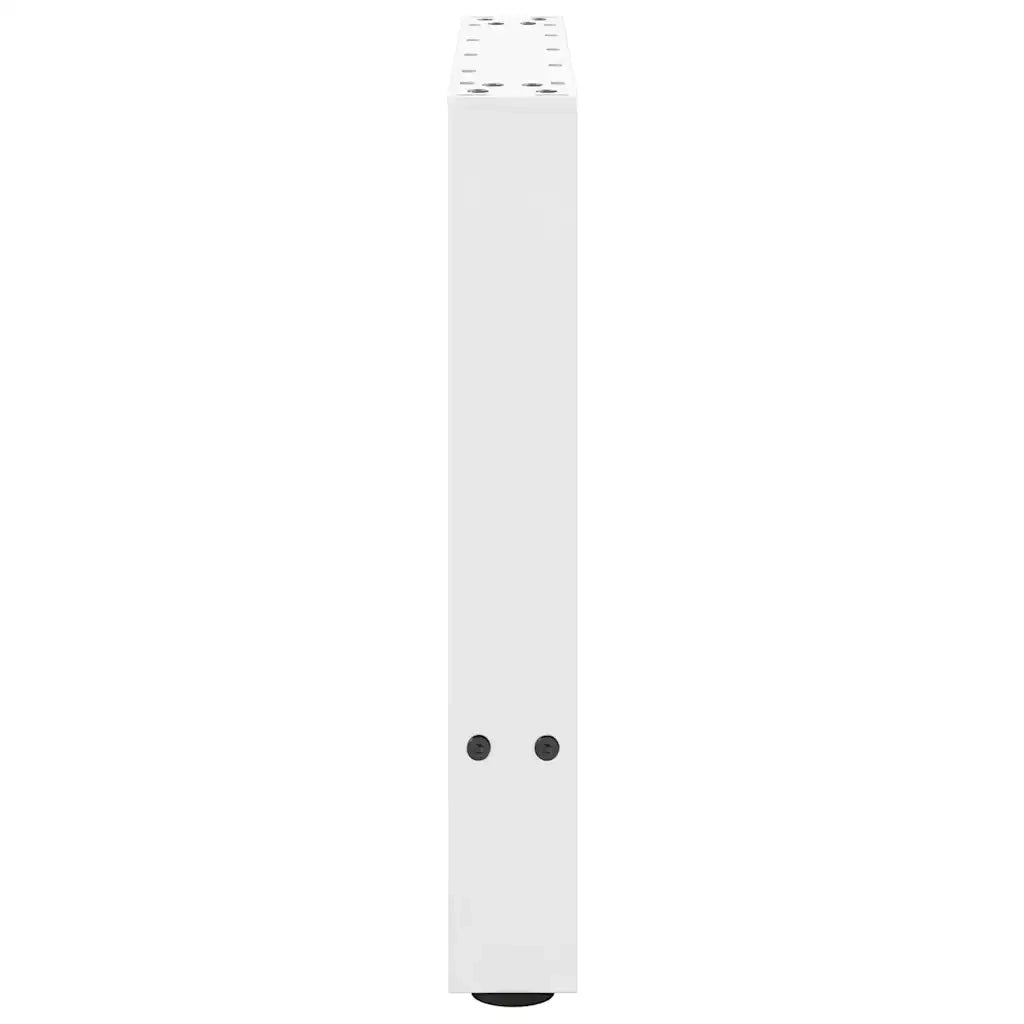 Gambe per Tavolino da Caff¨¨ Bianche 2 pz-Set di 2 Gamba per Tavolo 50x(42-43) cm Acciaio