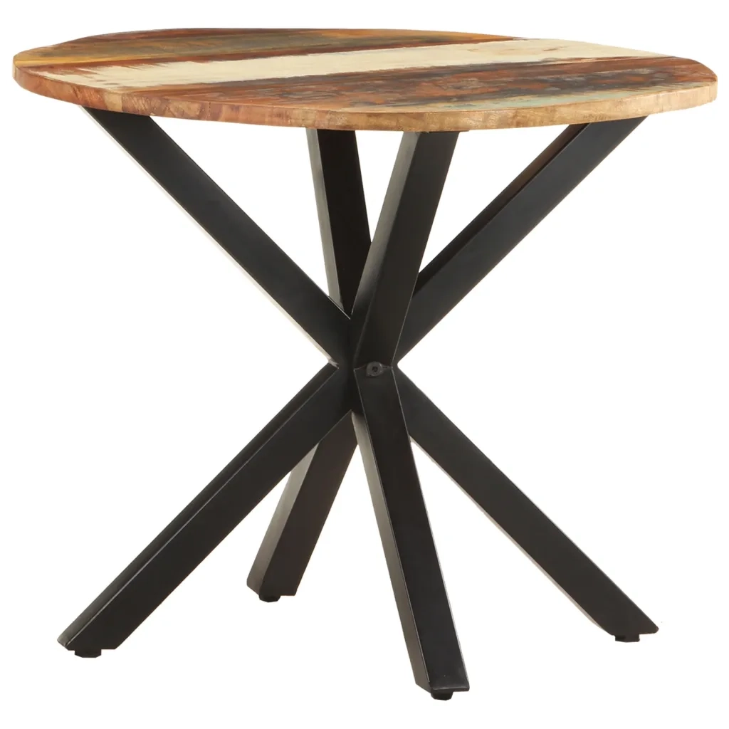 Tavolino | Tavolo laterale di Servizio 68x68x56 cm in Legno Massello di Recupero