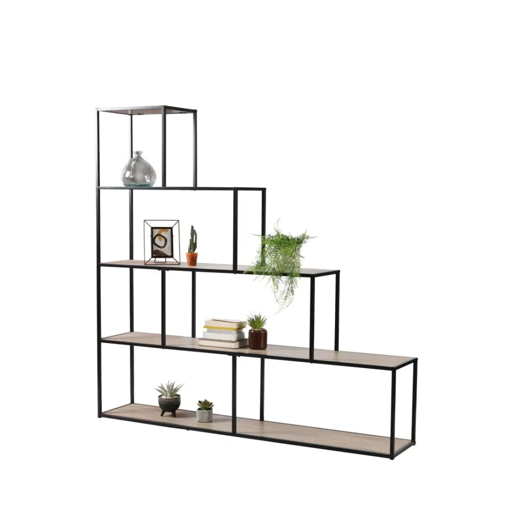 Libreria a scala con 5 livelli - Collezione HOLBORN, Dimensioni 157x30x160 cm