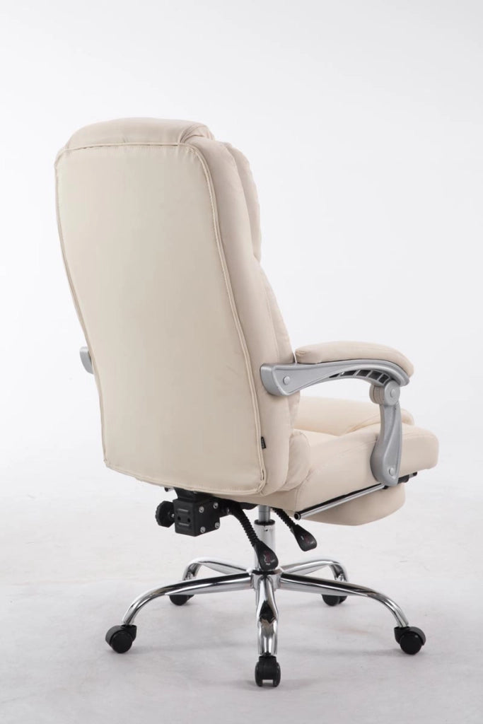 Sedia da ufficio Pacific in similpelle crema