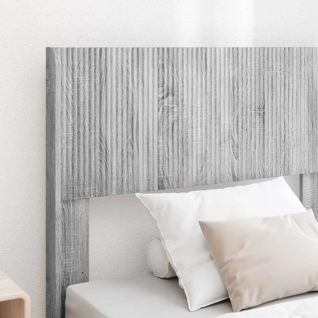 Struttura del letto con stoccaggio e testata Sonoma grigio