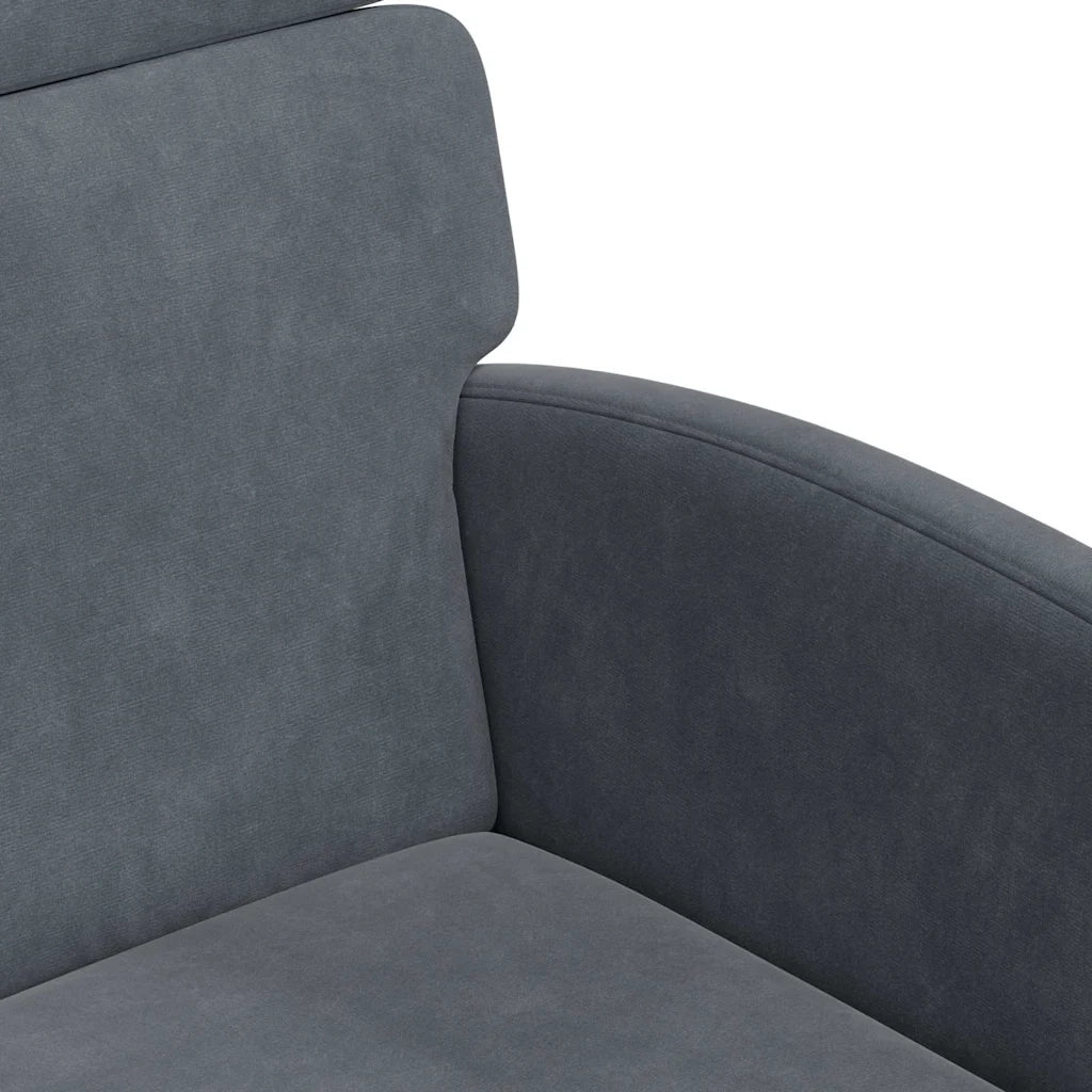 Sedie da Pranzo con Ruote 2 pcs Grigio scuro 58 x 65 x 98 cm 42017876
