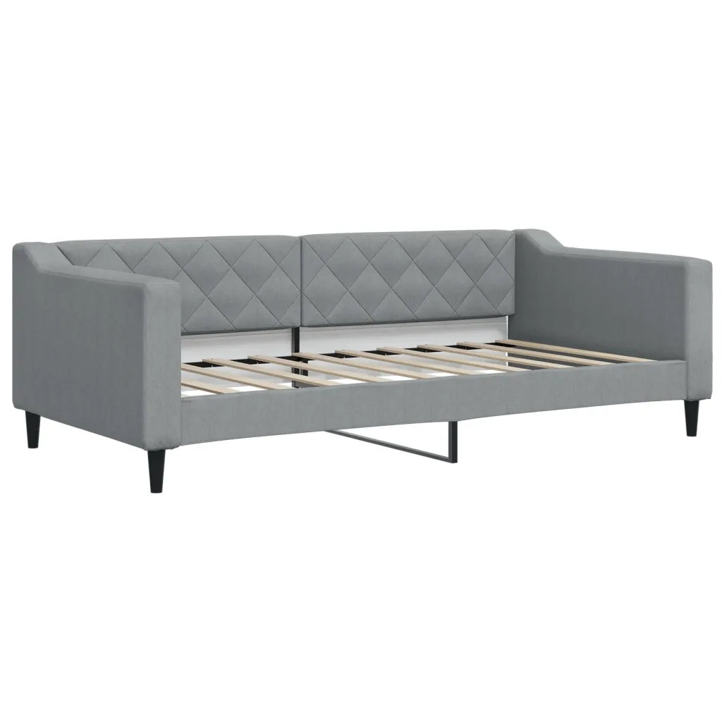 Divano Letto con Materasso-Sofa Letto-Daybed Grigio Chiaro 90x190 cm in Tessuto 472911