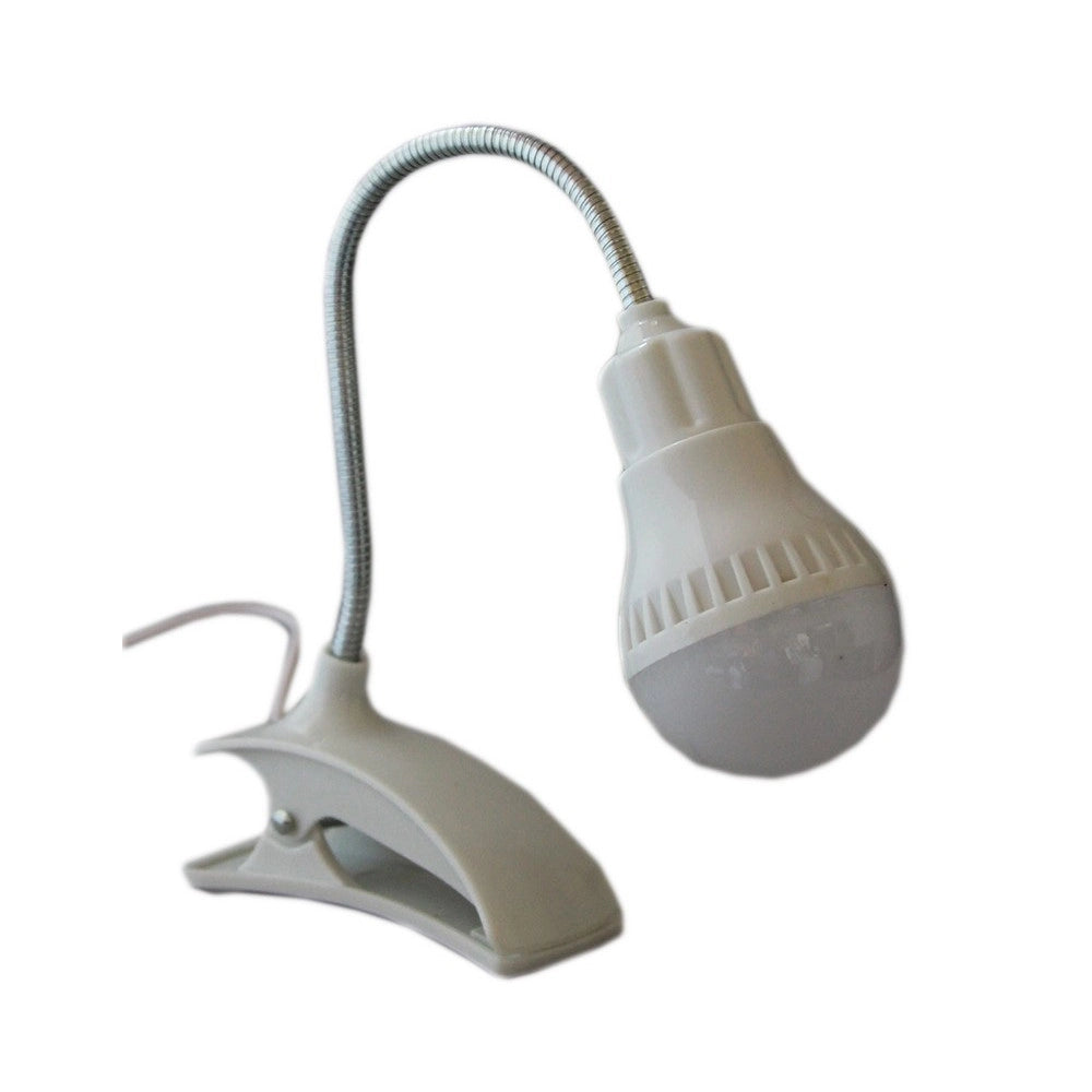 Trade Shop - Lampada Luce A Led Con Clip Per Pc Notebook Lettura Usb Flessibile Orientabile -