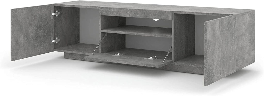 Mobile TV sospeso o a terra 150xH42/36x37 Cm STAND AURA colore cemento