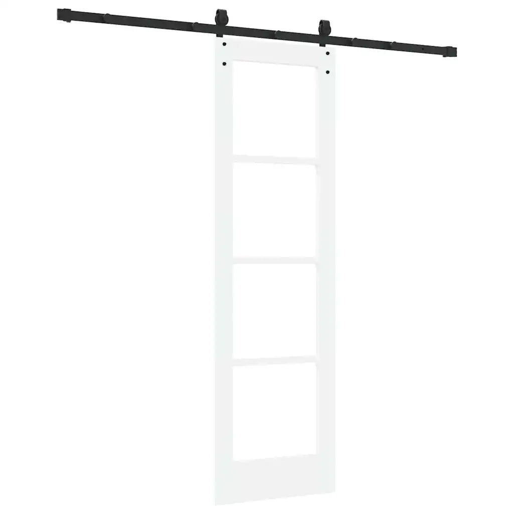Porta scorrevole Bianco e Nero 61 x 198,5 cm 3332378