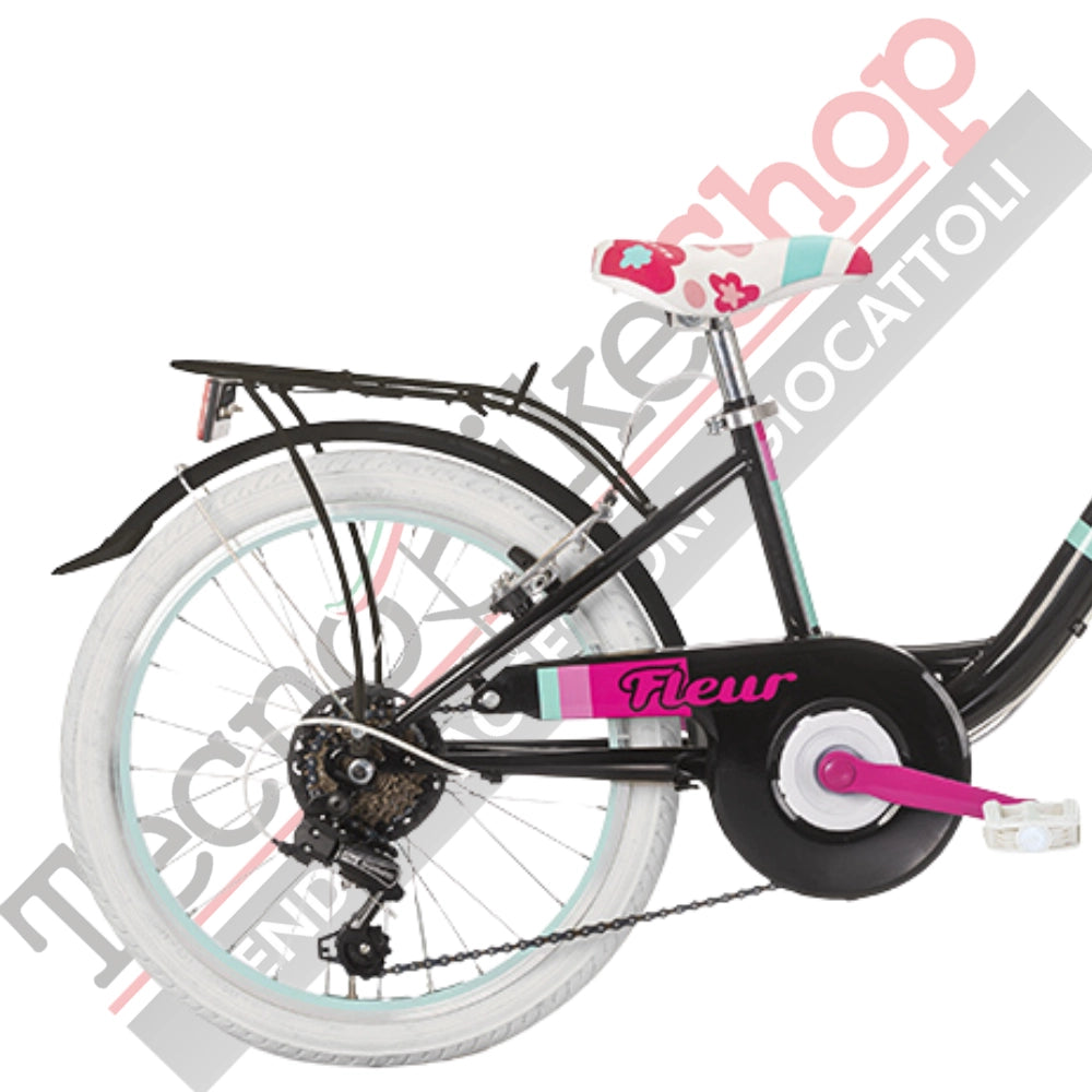 Bici Bambina MBM Fleur 20"- 6 Velocità -Nero