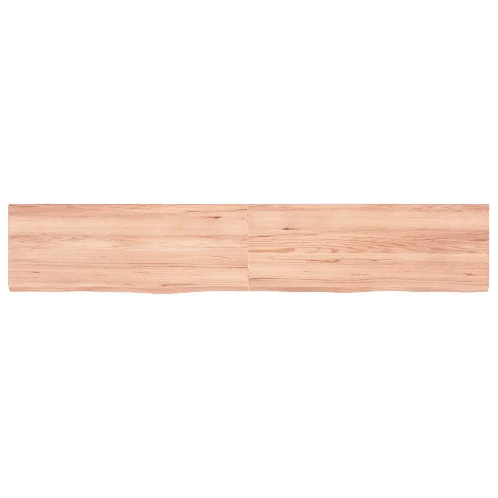 Piano Bagno Marrone 160x30x(2-4) cm Legno Massello Trattato 3156153