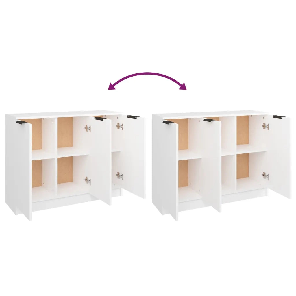 Credenza | Madia | Buffet da pranzo | Armadio da pranzo Bianca 90,5x30x70 cm in Legno Multistrato