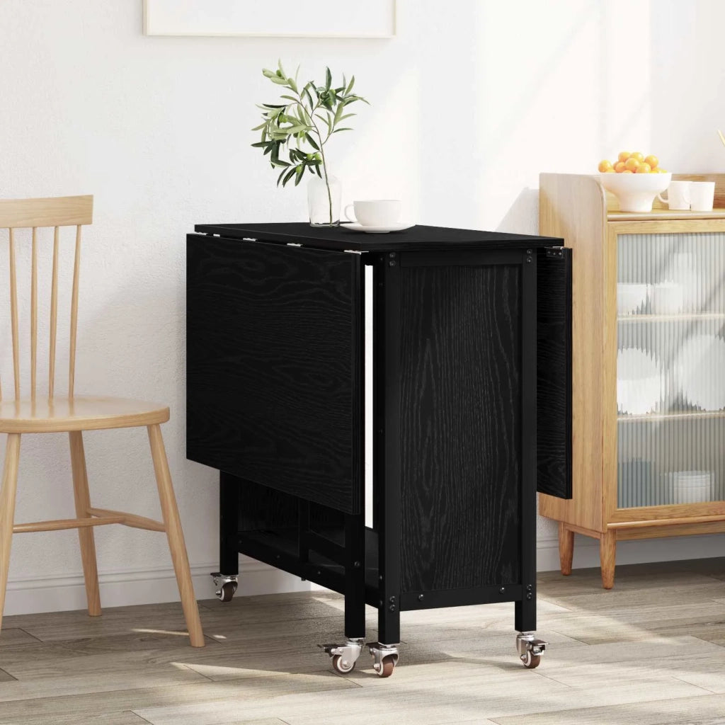Tavolo da pranzo pieghevole con ruote 130 x 80 x 76,5 cm
