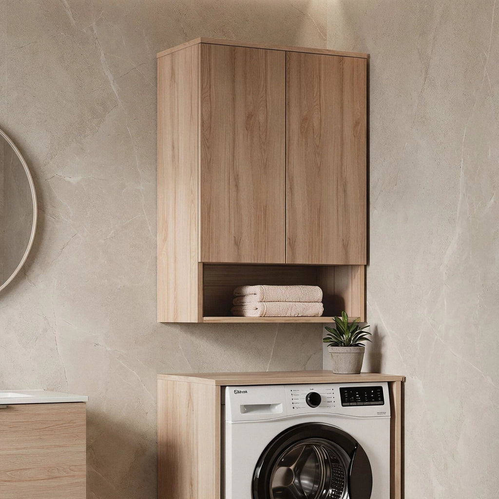 Mobile da bagno "Bosco Lume 70" - 70 x 36 x 100 cm - Rovere