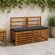 Cuscini per Panchina a 2 Pezzi SOEST 2 pz 100% Poliestere 948873