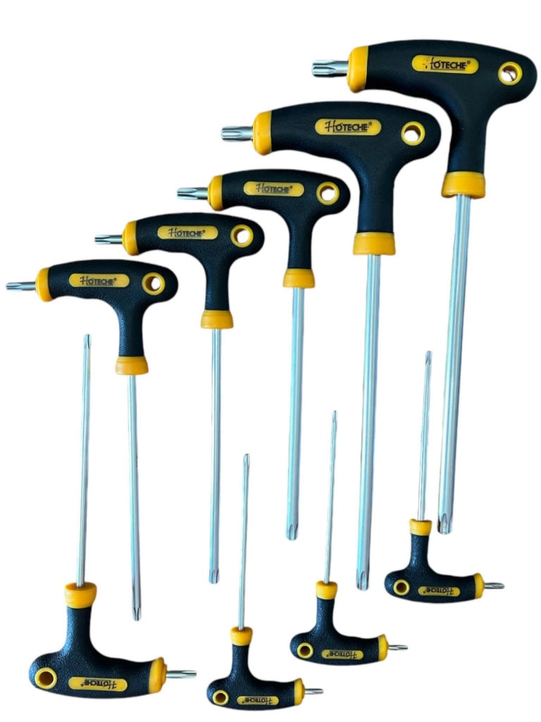 Set Chiavi A T Torx Lunghe Forate 9 Pz Chiavi a Brugola Impugnatura a T 261609