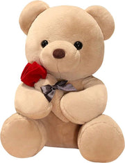 Teddybeer Rosa con Cuore Bianco - 30 cm - Teddybeer Rosa - Giorno della Mamma - San Valentino - Teddybeer Rosa - Regalo per Amica - Cuscino Rosa con Cuore - San Valentino Regalo - Teddybeer con Cuore "Ti amo
