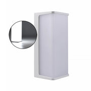 APPLIQUE DA ESTERNO A LED RETTANGOLARE LAMPADA DA PARETE MODERNA IN PVC BIANCO LUCE FREDDA 6500K - ILLUMINAZIONE EFFICIENTE