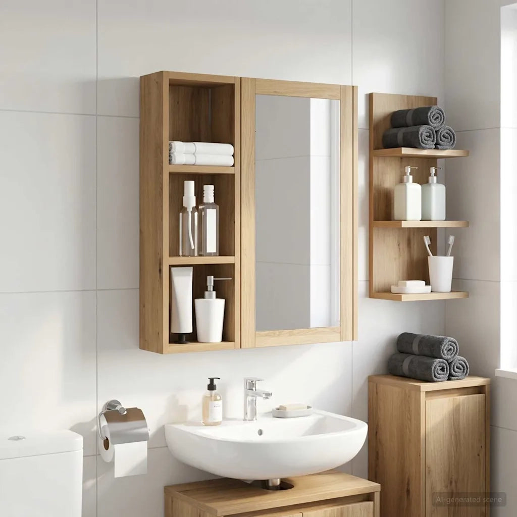 Armadio da bagno a muro Rovere Artigianale 20 x 10 x 60,5 cm