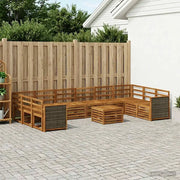 Set di divani da esterno 8 pcs Naturale