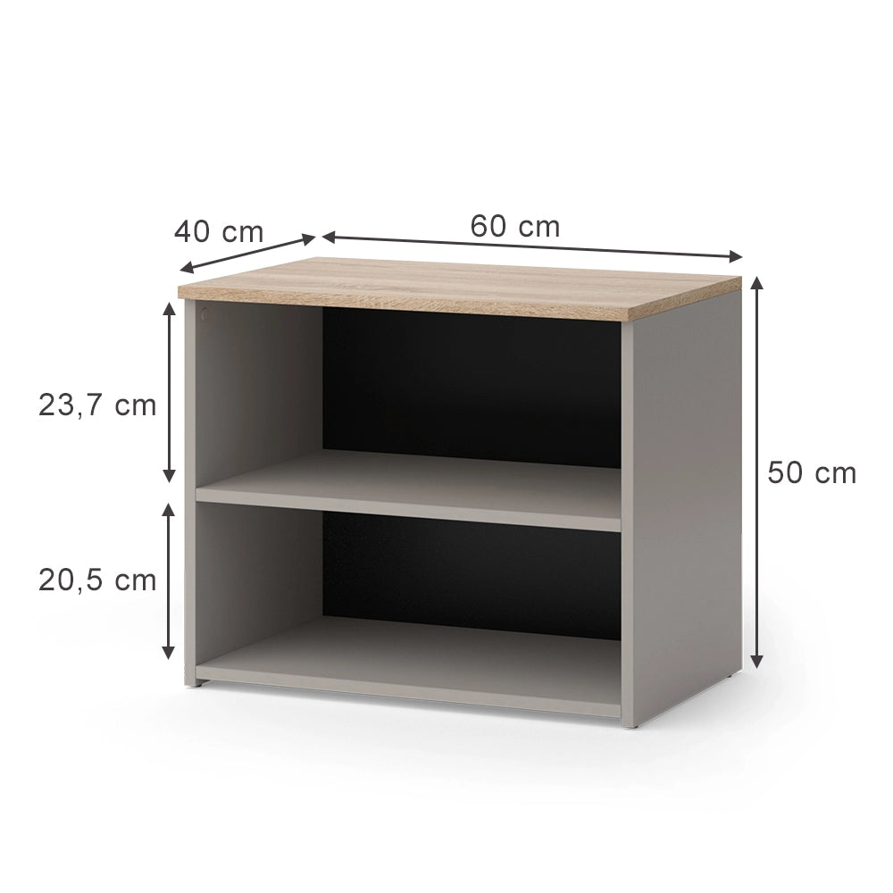 Vicco Mobile tv Grigio 60 x 50 cm con 2 scomparti