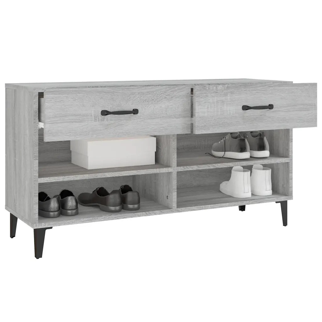 Scarpiera | Mobile per scarpe Grigio Sonoma 102x35x55 cm in Legno Multistrato