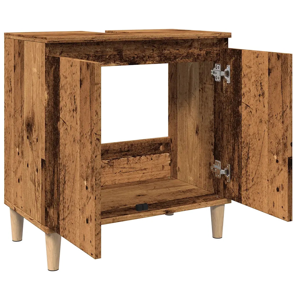 vidaXL Mobile Lavabo Legno Antico 58x33x60 cm in Legno Multistrato