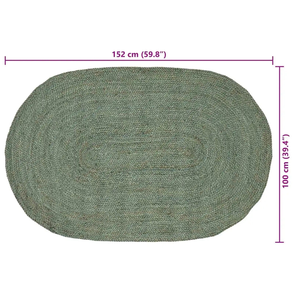 Tappeti per area Verde Oliva 100 x 152 cm Juta 42010646