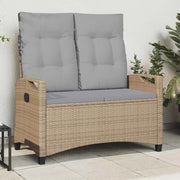 Panchina da giardino Beige e Grigio Chiaro 105 x 60 x 112 cm