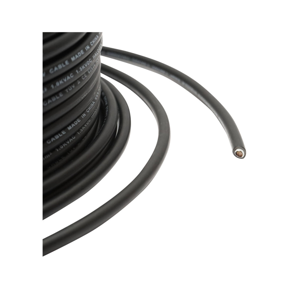 Rotolo di cavo per pannello solare 6mmx30m nero 1,5KV, H1Z2Z2-K Leader