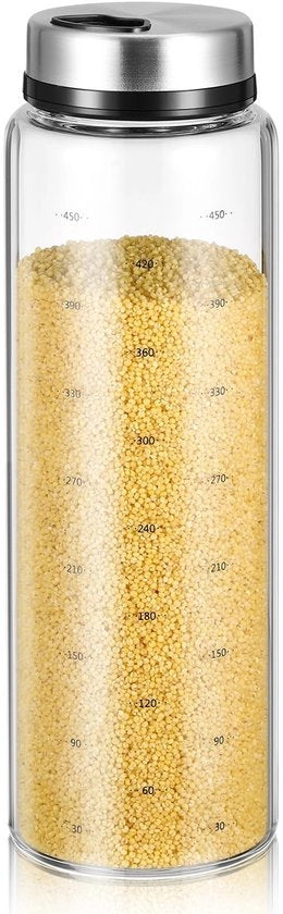 Contenitore di Erbe in Vetro 500ml - Contenitore di Spezie Rotativo - Dispensatore di Olio e Aromi - Bocchetta Senza Fili - Design Elegante - Fiaschetto di Erbe