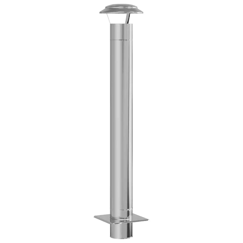 Estensione Camino-Canale di Estensione per Camino Argento 25 x 25 x 132 cm Acciaio inossidabile 999982