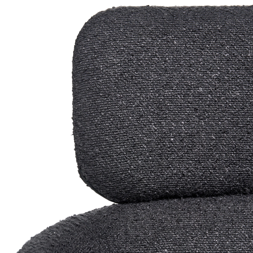 Sedia girevole da ufficio Boucle nero regolabile in altezza