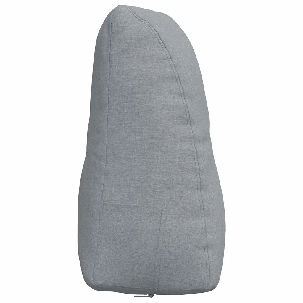 Cuscino per Schiena Grigio chiaro 80 x 24 x 50 cm Tessuto
