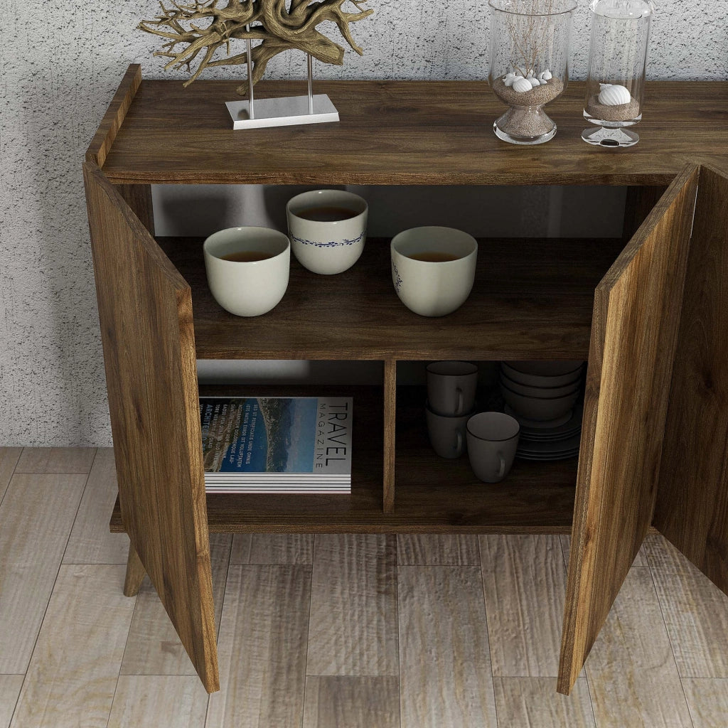 Credenza in legno "Elegante" - 180 x 45 x 80 cm - Marrone