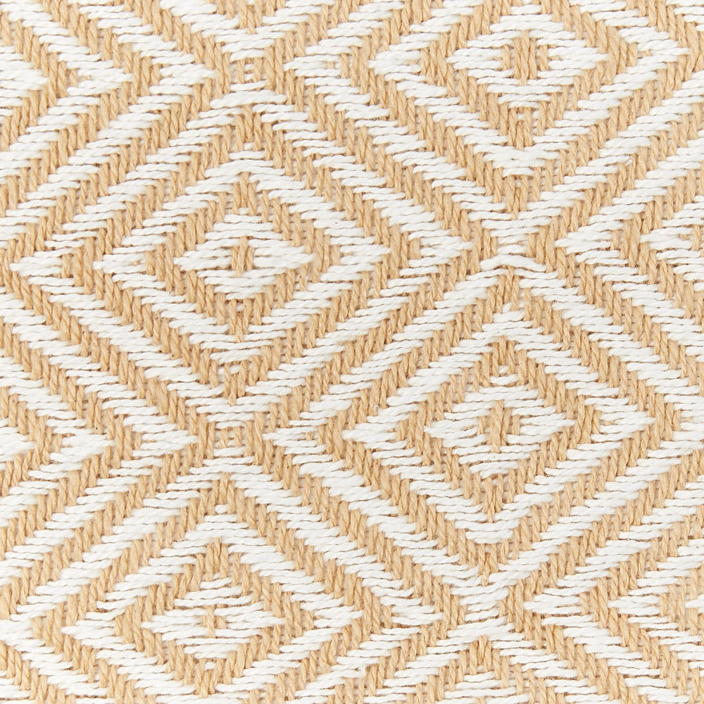 Copriletto in cotone beige 220 x 240 cm con frange Soggiorno Camera da letto Tessili