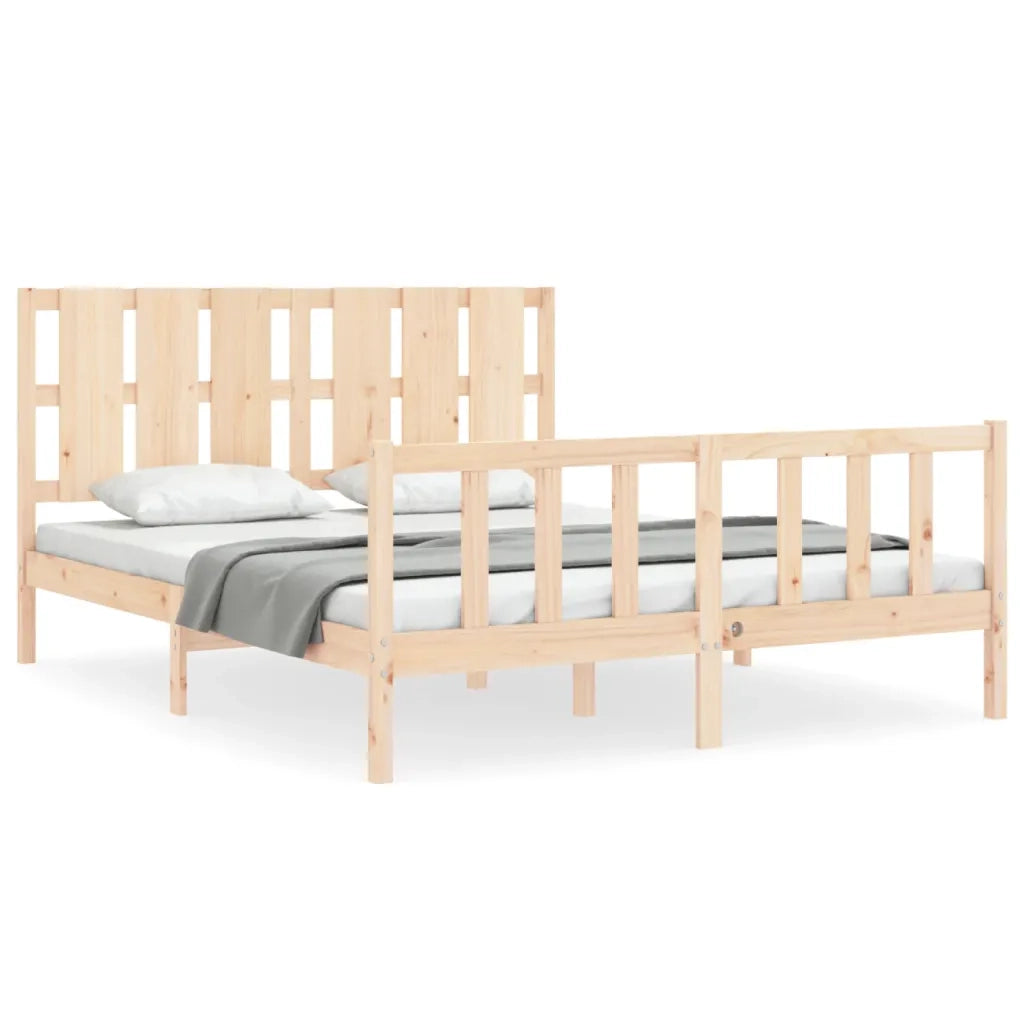 Giroletto senza Materasso-Struttura Letto 160x200 cm in Legno Massello di Pino 143408