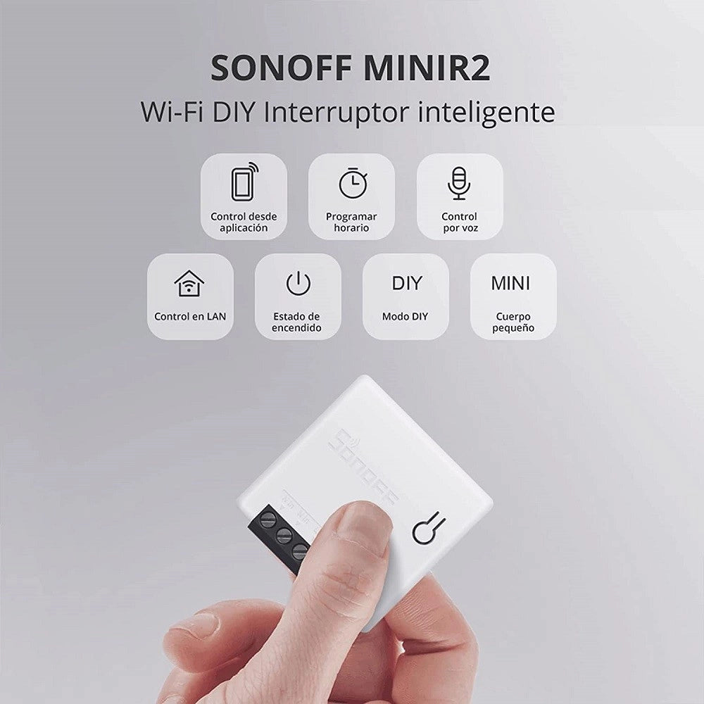 Trade Shop - Interruttore Wifi Smart Home Switch 2 Vie Timer Alexa Google Home Sonoff Mini R2 -